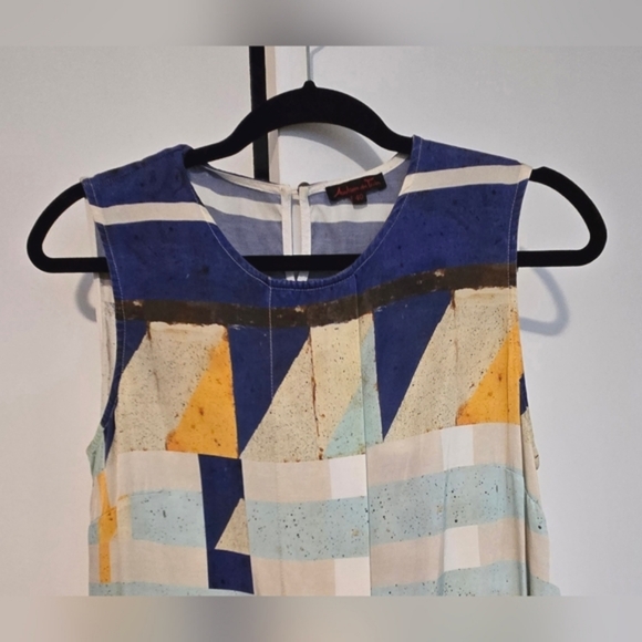 Sustainable Sleeveless Geometric Print Length Dress by Adventures Des Toiles - Picture 3 of 10